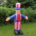 thumbnail image 4 of Inflatable White and Red Lighted Standing Uncle Sam Outdoor Decor 70-Inch, 4 of 6