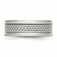 thumbnail image 3 of Stainless Steel Polished w/ Grey Carbon Fiber Inlay 8mm Band, 3 of 10