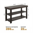 thumbnail image 5 of Sweetcrispy 3 Tier Bamboo Shoe Rack Bench, 35 in Storage Seat Organizer with 286lb Capacity for Entryway, Bedroom, Living Room, Brown, 5 of 9