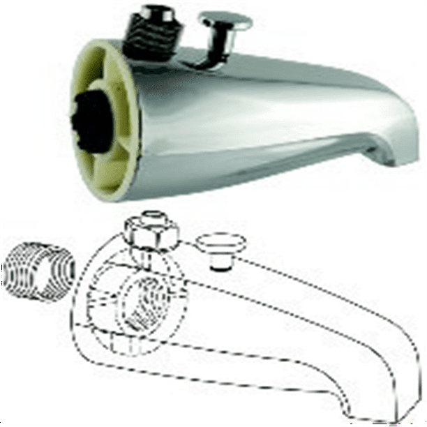 Universal Faucet Parts 46005 Diverter Tub Spout Walmart Com