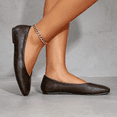 thumbnail image 3 of New Arrival Women’s Vintage Retro Flat Shoes, Square Toe Low Heel Ballet Flats, Classic Slip-On Dress Flats for Work Office Daily Casual Walking Comfort Wear, 3 of 12
