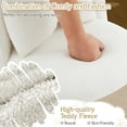 thumbnail image 4 of Zimtown Vanity Makeup Chair Armless Home Office Chair for Bedroom or Study Teddy Fleece, White, 4 of 9