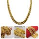 thumbnail image 3 of 2 cadenas doradas falsas, collares decorativos para hombre, collares únicos de estilo hip-hop., 3 of 7