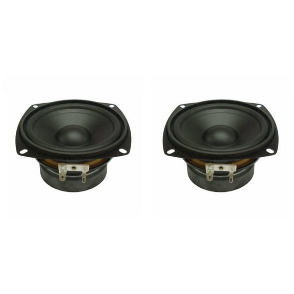 2pcs 4 Inch Audio Sound Speaker Driver Hifi 4 Ohm 30W Square Mid- Waterproof Speaker for Outdoor Home,2 x Speaker,black