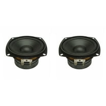 2pcs 4 Inch Audio Sound Speaker Driver Hifi 4 Ohm 30W Square Mid- Waterproof Speaker for Outdoor Home,2 x Speaker,black