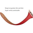 thumbnail image 2 of WFEAGL Apple Watch Leather Band Replacement Wristband 42mm 44mm 45mm Red/Rose Gold, 2 of 6