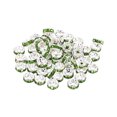 thumbnail image 1 of Unique Bargains 4mm Spacer Beads, 100pcs Bead Spacers Rhinestone Round Bulk Beads for Jewelry Making, Green, 1 of 5