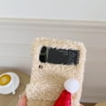 thumbnail image 5 of Allytech Christmas Phone Cover for Galaxy Z Flip 4, Warm Plush Furry Fuzzy Merry Christmas Hat Back Slim Cute Winter Shockproof Case Cover for Samsung Galaxy Z Flip 4 5G for Kids Girls Women, Red, 5 of 8