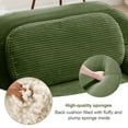 thumbnail image 6 of Lincordor 4-seater sofa, made of soft corduroy fabric, ergonomic design, fully compressed and vacuum packed, free combination without assembly, suitable for bedroom and study,Green, 6 of 9