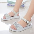thumbnail image 5 of JSCDRPDWL Size 7 Toddler Sandals Girls Princess Shoes for Girls 5-6 Years Old Girls' Kids Open Toe Ankle Strap Princess Dress Sandals for Wedding Party-Toddler Shoes Gift for Three Year Old Girl, 5 of 9
