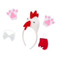 thumbnail image 2 of Conjunto de disfraz de animal de pollo 3D lindo vestido elegante para fiesta de cumpleaños de utilería de cosplay, 2 of 8