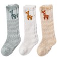 thumbnail image 4 of SPRING PARK 3 Pairs/Set Cute Cartoon Bear Carrot Unisex Baby Summer Breathable Cotton Mesh Stretch Long Tube Socks, 4 of 7