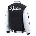 thumbnail image 3 of Women's WEAR by Erin Andrews Black Las Vegas Raiders Varsity Full-Snap Puffer Jacket, 3 of 6