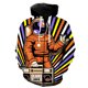 thumbnail image 1 of Sudadera con capucha y cremallera para hombre, diseño de astronauta de dibujos animados, estilo urbano, informal, de gran tamaño, con estampado 3D, unisex, de manga larga, estilo Harajuku, divertida,, 1 of 6