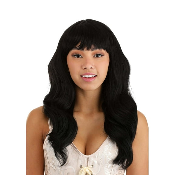 Women's Deep Black Full Wavy Wig