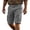 Gray, variant on Men's Button Front Cargo Shorts Multi Pocket Summer Bottoms Solid Color Lightweight Fashion Casual Utility Trousers with Pockets
