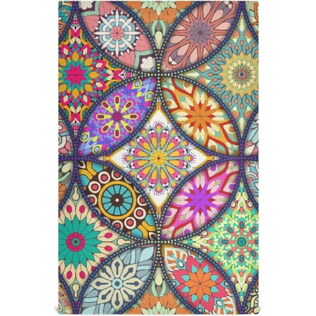 

Bestwell 6 pieces Mandala Kitchen Dish Towel Super Absorbent Soft Drying Cloth Tea Bar Towels 28 x 18