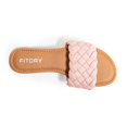 thumbnail image 2 of Sandalia FITORY plana con tira trenzada, punta abierta, slip-on rosa talla 8, 2 of 4
