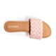 thumbnail image 2 of Sandalia FITORY plana con tira trenzada, punta abierta, slip-on rosa talla 8, 2 of 4
