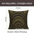 thumbnail image 2 of LALILO Throw Pillow Covers Fish Wavy Art Geometric Floral Gold Peacock Cushion Cover 18" x 18", 2 Pack, 2 of 6