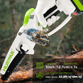 thumbnail image 3 of Huepar 6 inch Portable Chainsaw, Chain Speed 32.8ft/s, Cordless Power Chain Saws with 2 Batteries , Mini Handheld Electric Chainsaw for Tree Trimming Branch Wood Cutting CS061, 3 of 7