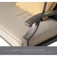 thumbnail image 5 of Grand Patio Outdoor Swing with Canopy & Cushion for Adults 3-Seats Yard/Porch/Garden Swing, Wood Grain Steel Frame, Beige, 5 of 9