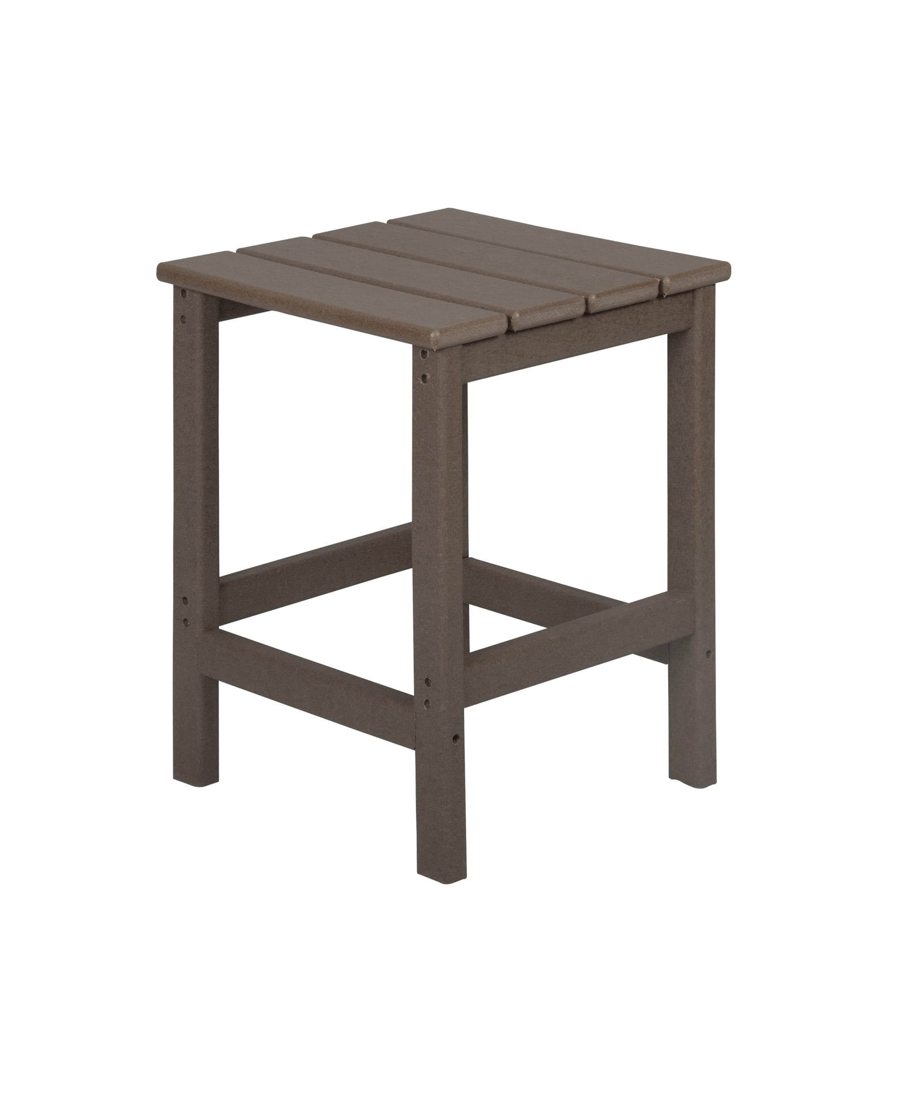 7-Piece Poly Adirondack Conversation Set Coffee Table, Side Table for Outdoor Patio Garden, Dark Brown