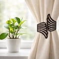 thumbnail image 6 of Evideco French Home Goods Curtain Holdbacks Set of 2 Metal Wings Curtain Tiebacks – Elegant and Durable Design – Black, 6 of 7