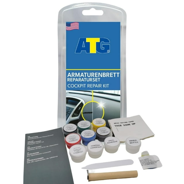ATG Kit de Réparation de Tableau de Bord Réparation de Tableau de Bord Kit de Réparation de Tableau de Bord Kit de Réparation de Cuir et Vinyle Kit de Réparation de Tableau de Bord Kit de Réparation de Tableau de Bord Colle Époxy