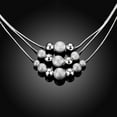 thumbnail image 2 of BESTYASH Collar De Cobre Plateado Triple Para Mujer Con Colgante Y Acabado Fino, 2 of 8
