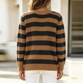 thumbnail image 6 of Tqcoqu Womens Color Block Striped Sweater Fall 2026 Pullover Knit Tops, Ribbed Crew Neck Lightweight Loose Fit Trendy Clothes,Women's,S-XXXL, 6 of 7