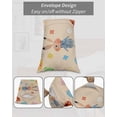 thumbnail image 6 of Spring Easter King Pillow Cases Set of 2 - Microfiber Bed Throw Pillow Covers, Bunny Colorful Eggs Floral Beige Decorative Lumbar Pillow Cover with Envelope Closure for Sofa/Travel 20"x36", 6 of 6