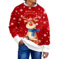 thumbnail image 2 of KANG His & Hers Christmas Sweatshirt | Unisex Ribbed Knit Pullover for Couples & Friends | Festive Matching SetRedS, 2 of 5