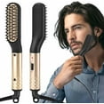 thumbnail image 1 of Beard Straightener Men Fast Heated 30s, Electric Beard Straightener Beard Comb Multifunctional Straightener Brush Hair Straightening Brush With Anti-Scald And Adjustable Temperature, 1 of 7