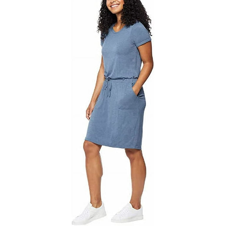 32 degrees ladies short sleeve dress 32 Degrees Ladies' Short Sleeve V-Neck Dress - Blue Stripe SD