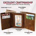 thumbnail image 4 of Bull Guard Genuine Leather Trifold Wallet For Men RFID And ID Window, 4 of 5