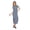 Blue Stripe, variant on Forever 21 Women’s Short Sleeve Boatneck Midi Dress with Side Slit, Fitted Silhouette and Versatile Everyday to Evening Style, XS-XL