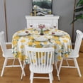 thumbnail image 2 of Design Pattern Round Tablecloth 60 Inch – Waterproof Polyester Table Cover with Full Print Design, Wrinkle Resistant & Washable for Kitchen Dining Party Decor, 2 of 6
