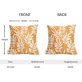 thumbnail image 4 of Fall Leaf Pillow Covers 16x16 Set of 2 Orange White Seasonal Autumn Leaves Rustic Decorative Square Throw Pillows Outdoor Pillowcase Farmhouse Linen Cushion Case Decor for Home Sofa Couch Bed, 4 of 4