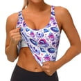 thumbnail image 3 of Pofeuu crystal Skull record lips Print Sports Bra for Women Sexy Vest Yoga Running Gym Fitness Crop Bras Tops-Large, 3 of 8
