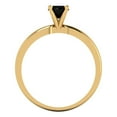 thumbnail image 4 of Solitaire Engagement Ring for Women - 0.5ct Natural Onyx in 14K Yellow Gold Promise Ring, 4 of 6