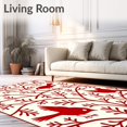 thumbnail image 2 of ODIKA 6'x9' Machine Washable Non-Slip Area Rug, Cardinal Print Decorative Floor High Traffic Rug, Red, 546108, 2 of 7
