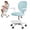 Blue, variant on SHUO Y - Study Chair with Adjustable Footrest & Flip Arm, Kids Computer Chair , 360-degrees Swivel Mesh Office Chair for Home Bedroom Learning Room (Blue)