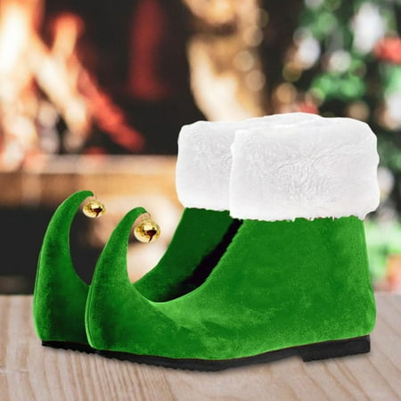 Menolana Elf Shoes Funny Velvet Boots for Adults Men Women for Christmas Festive Dress up 41