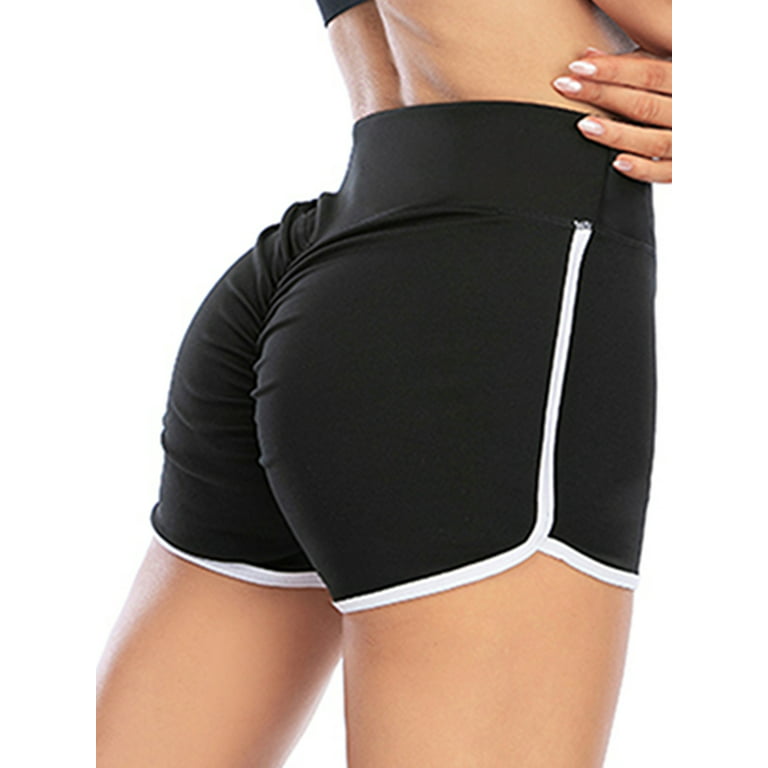 Women Sport Pants Shorts Hot Pants Yoga Shorts Homewear Elastic Waist High  Waist