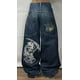 thumbnail image 5 of Pantalones vaqueros azules retro con estampado de rinoceronte y estilo hip hop para patineta, estilo Y2K, estilo Harajuku, tendencia de calle, exquisitos jeans casuales de pierna ancha góticos, 5 of 5