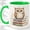 Green, variant on Owl Book Stack Accent Mug, 11oz Ceramic Coffee Cup for Book Lovers