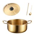 thumbnail image 1 of Single Serve Ramen Cooking Pot With Lid Utensil Set Stainless Steel Korean Style Soup Pan For Home Office Multicolor, 1 of 4