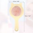 thumbnail image 2 of Unique Bargains 1pc Women Cat's Ears Airbag Hair Comb for Straight Curly Thick Wet Hair Yellow ABS TPR, 2 of 6