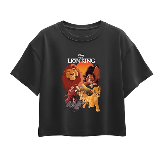 Disney - Lion King Poster Girls' Short Sleeve Boxy Graphic T-Shirt